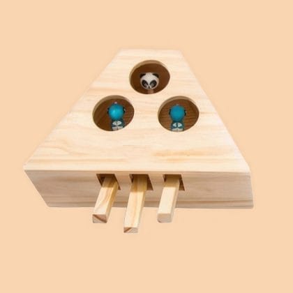 Wooden Whack-a-Mole Cat Toys