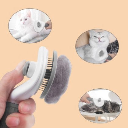 Self-Cleaning Pet Grooming Brush – Detangling & Deshedding Tool for Cats and Dogs