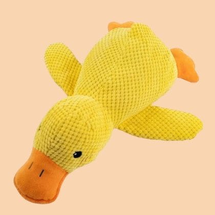 Plush Duck Dog Toy – Cute Sleeping Companion, Squeaky Sound, Anti-Bite Chew Toy for Dogs & Cats